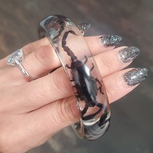 Lucite Scorpion Bangle